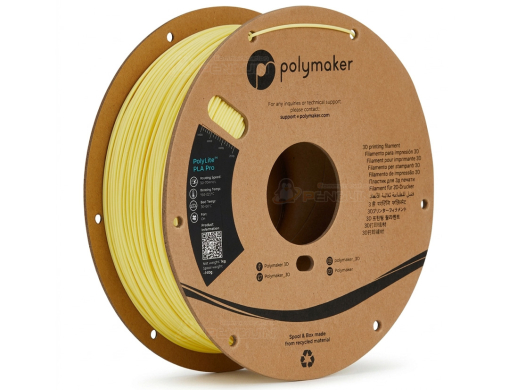 PLA Pro สีเหลือง Light Yellow 1.75mm 1KG Polymaker PA07030 เส้นพลาสติก 3D Printer